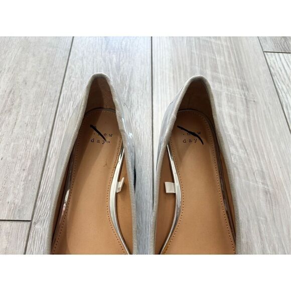 A NEW DAY Women's Joy Ballet Pumps Silver Size 8 - Picture 6 of 11